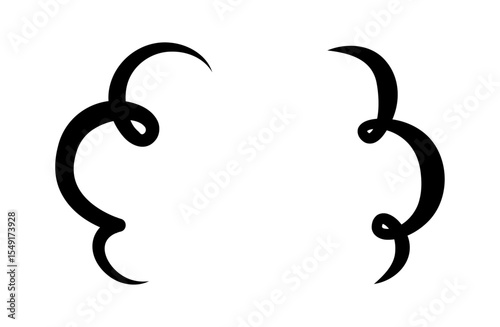 Illustration of shimmering steam and vapor. Cartoon effect icon of heat, smell and aroma of warm food.