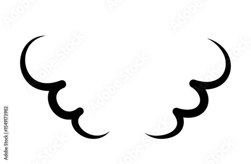 Illustration of shimmering steam and vapor. Cartoon effect icon of heat, smell and aroma of warm food.