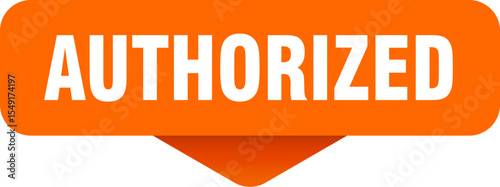 authorized sticker. authorized sign on transparent background