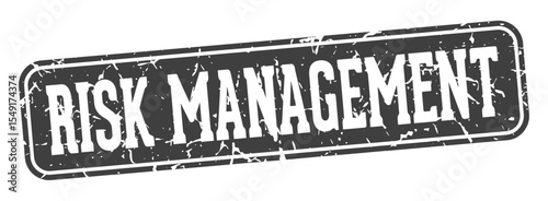 risk management rectangular sign. risk management stamp