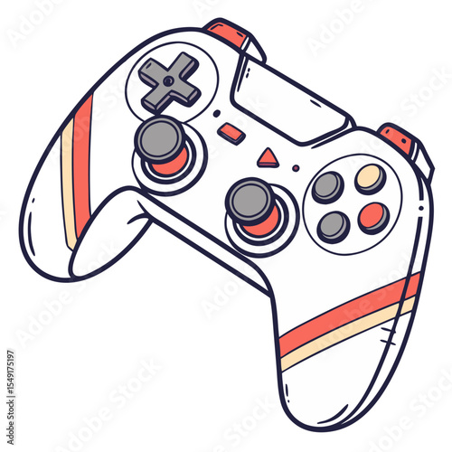 Retro Pixel Art Game Controller Icon - T-Shirt Design, Transparent Background