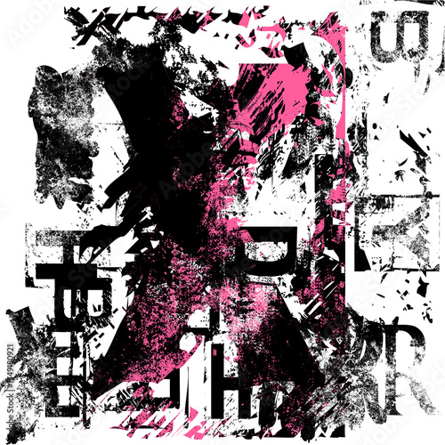 geometric writing font alphabet aging red color black pattern background texture abstract art print design