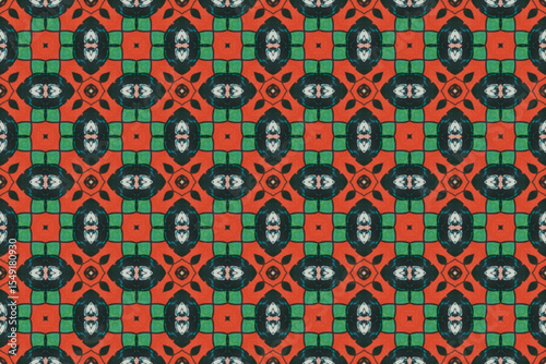 Seamless Interior Decoration Background Design Graphic Symmetric Wallpaper Cloth Texture Perspective Tile Luxury Fabric Template Textile Art Fashion Visual Geometric Digital Endless Shape Pattern.