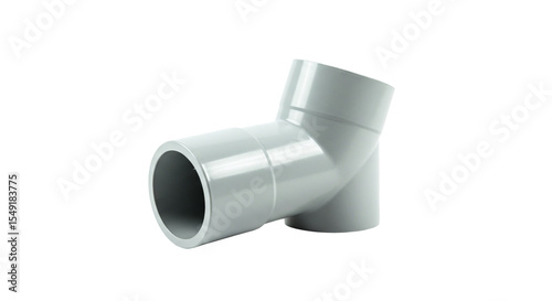 Pvc pipe fitting elbow joint plumbing construction angle isolated on a transparent background
