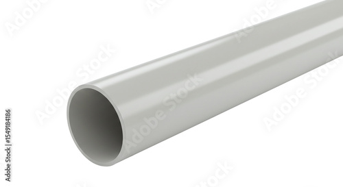 PVC pipe png. PVC straight round pipe tube for plumbing water supply systems isolated on a transparent background