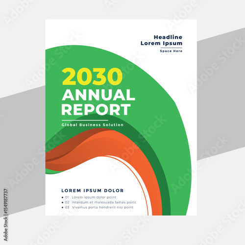 Business Annual Report Layout And Annual Report Template layout a company document or booklet