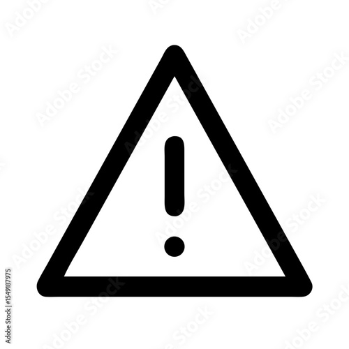 Black and white icon of a triangle with an exclamation mark, symbolizing a warning, alert, error message, or system caution notice.
