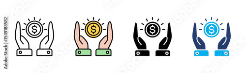 Capital icon sheet multiple style collection