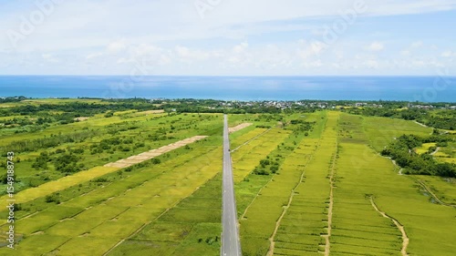 Areial view of King Kong Avenue at Changbin township in Taitung, Taiwan
