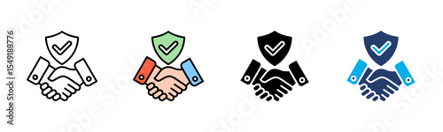 Trust icon sheet multiple style collection