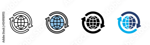 International icon sheet multiple style collection