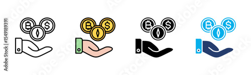 Crypto Currency icon sheet multiple style collection