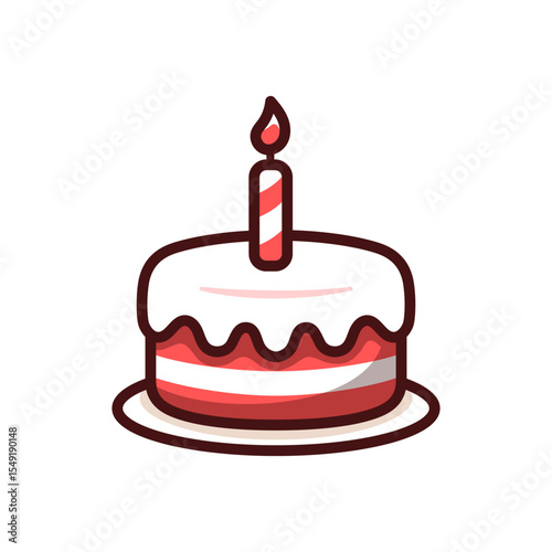 simple birthday cake cartoon