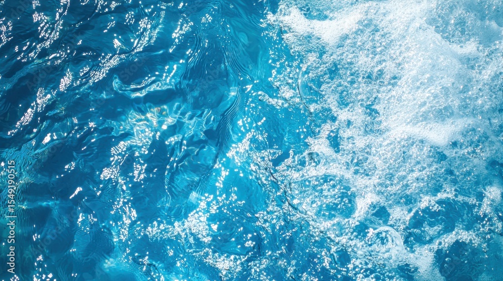 Obraz premium abstract blue color water wave, pure natural swirl pattern texture, background photography