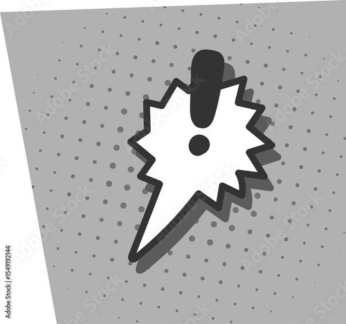 Comic Style Exclamation Mark Halftone Background