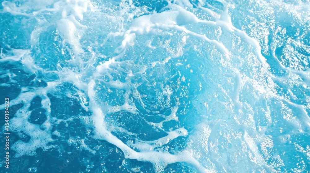 Obraz premium abstract blue color water wave, pure natural swirl pattern texture, background photography
