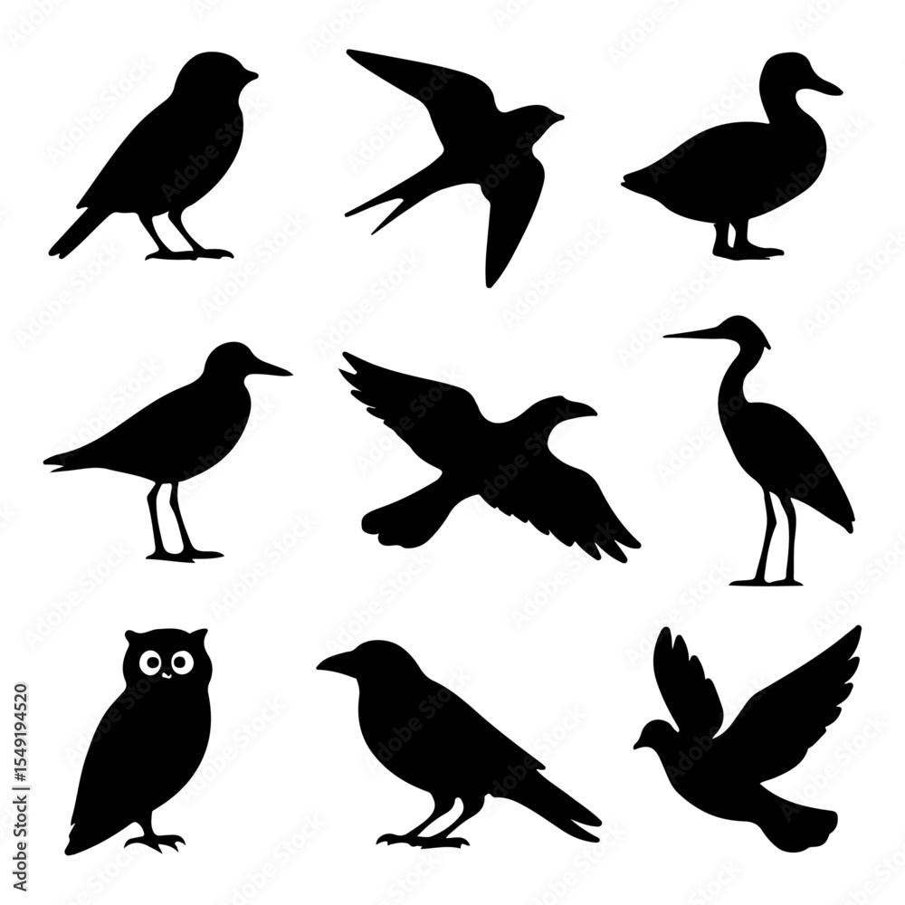 Fototapeta premium High Quality Animal Silhouettes Vector Collection