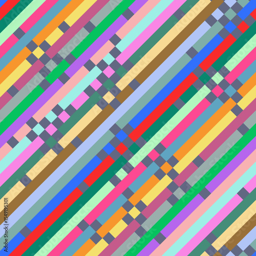 Stripes Seamless Pattern. Colorful Vector Background.