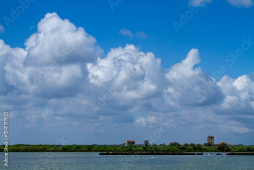 comacchio regional park po delta lagoon for eel fishing and wildlife reserve