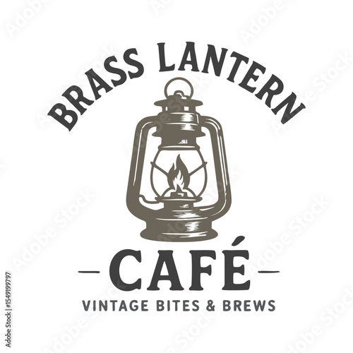 Brass Lantern Cafe: Vintage Bites  Brews Logo