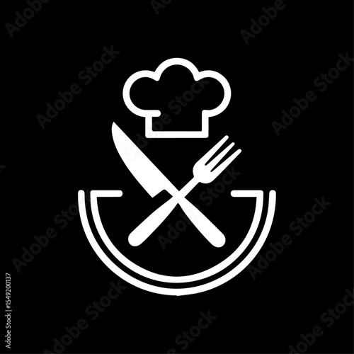 chef hat with knife
