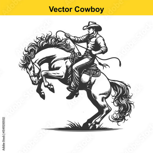  A Cowboy baking horse.