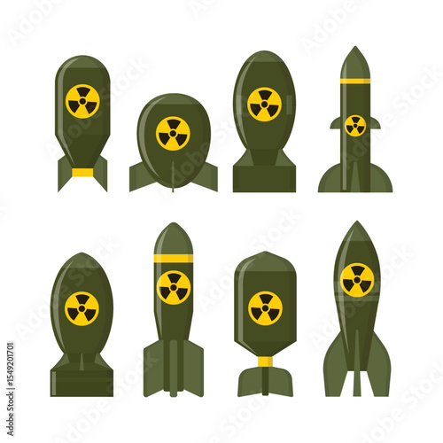 Nuclear Missile Bomb Vector Illustration
