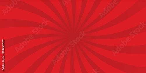 Red rays background. Sunburst abstract texture. Simple design vector illustration.