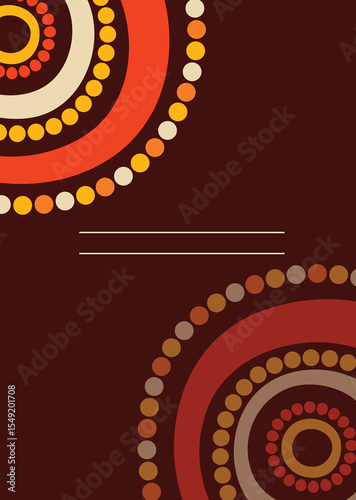 Abstract Aboriginal Dot Art Vector Illustration.