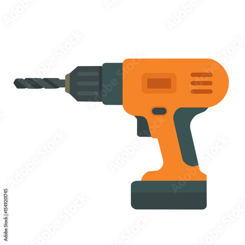 Drill icon. machine drill sign. hand drill icon design. tool and repair, screwdriver sign, Drilling machine. drilling machine isolated flat vector illustration.