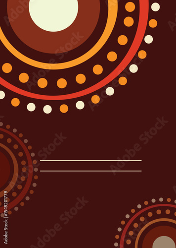 Abstract Brown Circles Vector Illustration. Elegant Design.
