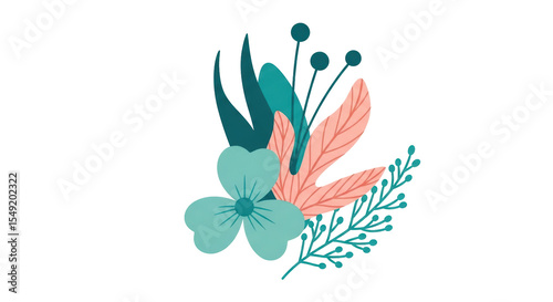 Isolated Small Flower Arrangement