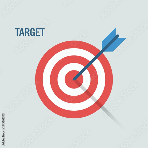 Arrow hitting the bullseye on a target representing success and achievement