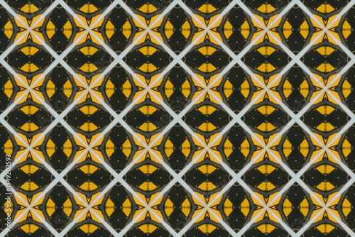 Seamless Interior Decoration Background Design Graphic Symmetric Wallpaper Cloth Texture Perspective Tile Luxury Fabric Template Textile Art Fashion Visual Geometric Digital Endless Shape Pattern.
