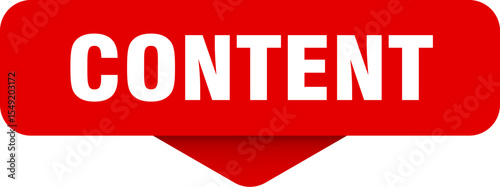 content sticker. content sign on transparent background