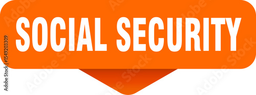 social security sticker. social security sign on transparent background
