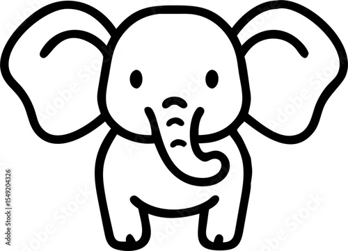 elephant icon lines7