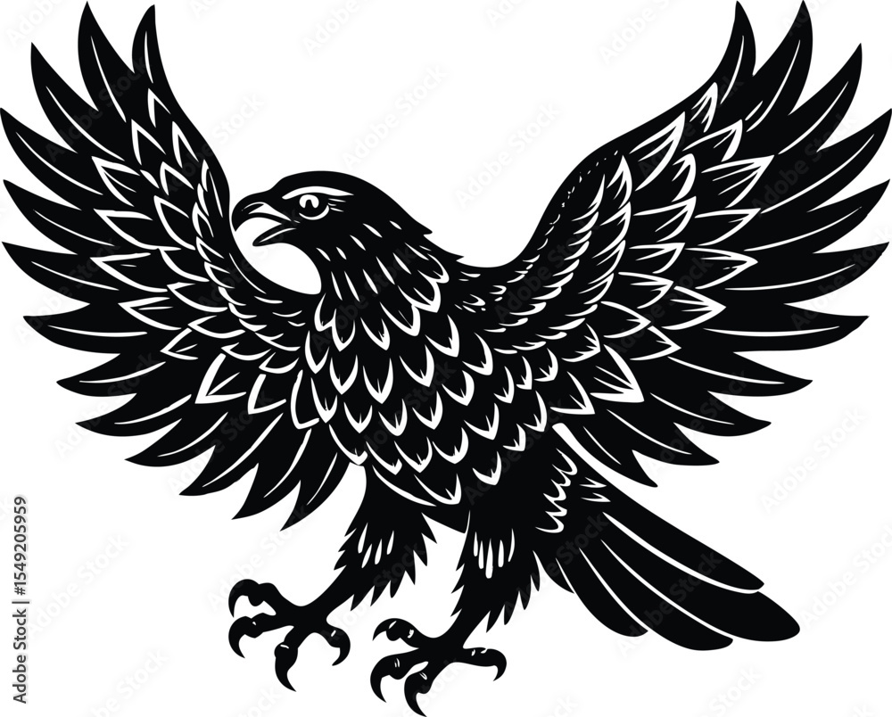 Obraz premium Eagle Vector Art, Bird Icon Vector
