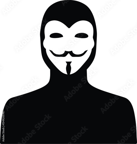 Minimalist Human Head Silhouette Profile Illustration