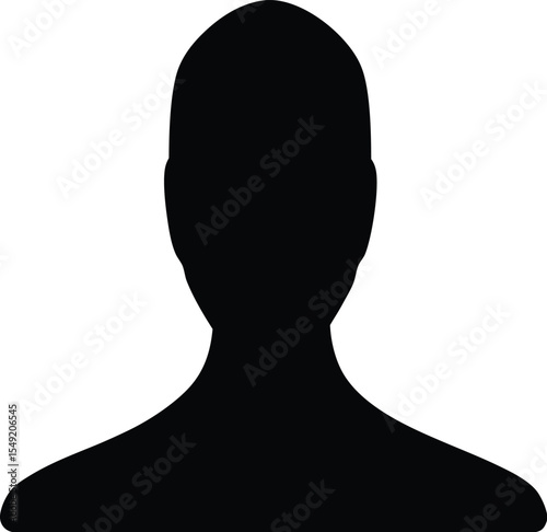 Minimalist Human Head Silhouette Profile Illustration