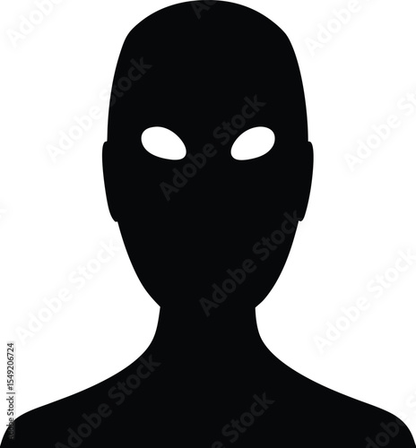 Minimalist Human Head Silhouette Profile Illustration