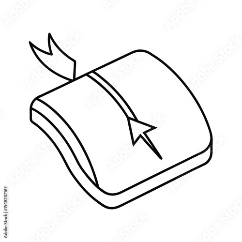 Crash cushion module placed in front of arrow warning panel Vector illustration