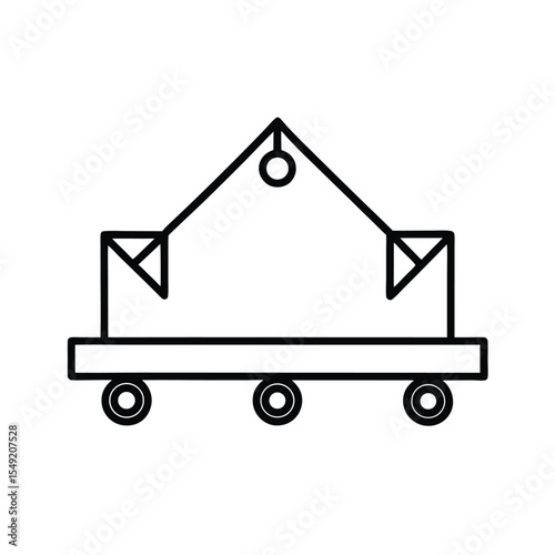 Detour arrow board on trailer with blinking light setup Vector illustration