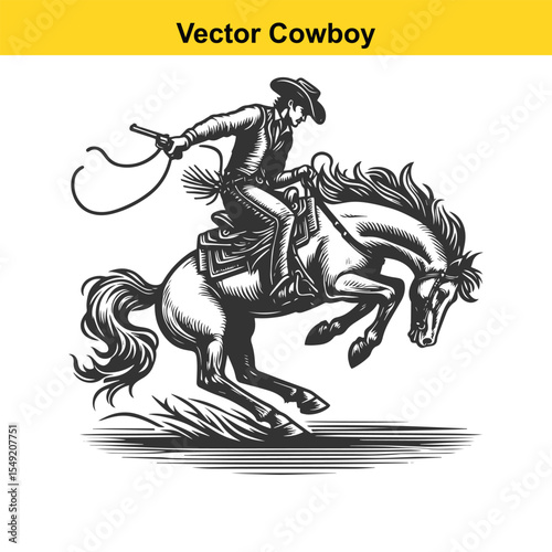  A Cowboy baking horse.