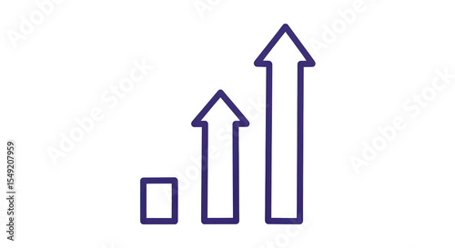 Isolated Business Growth Chart