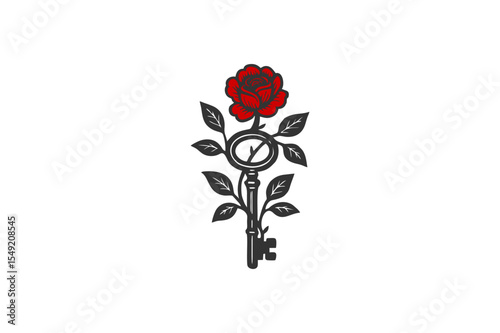 Key to My Heart: A Rose  Key Symbol for Love, Secrets, and Timeless Connection