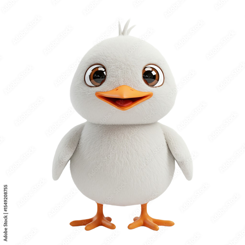 Obraz premium Charming Plush Chick Perfect for Childrens Books Animation and Marketing