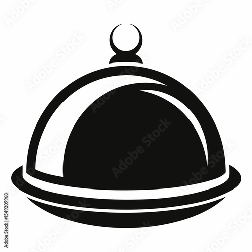 Food cloche isolated on white background