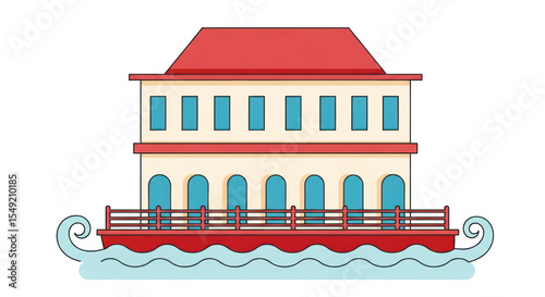 Isolated Floating House