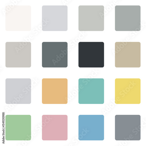 Neutral and Soft Color Palette – Warm and Cool Tones Swatch for Design Inspiration